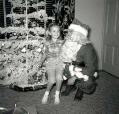 Me with my Dad as Santa Claus 1951